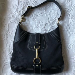 Black Coach Hamptons Hobo Bag